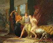 Baron Jean-Baptiste Regnault Socrates Tears Alcibiades from the Embrace of Sensual Pleasure France oil painting artist